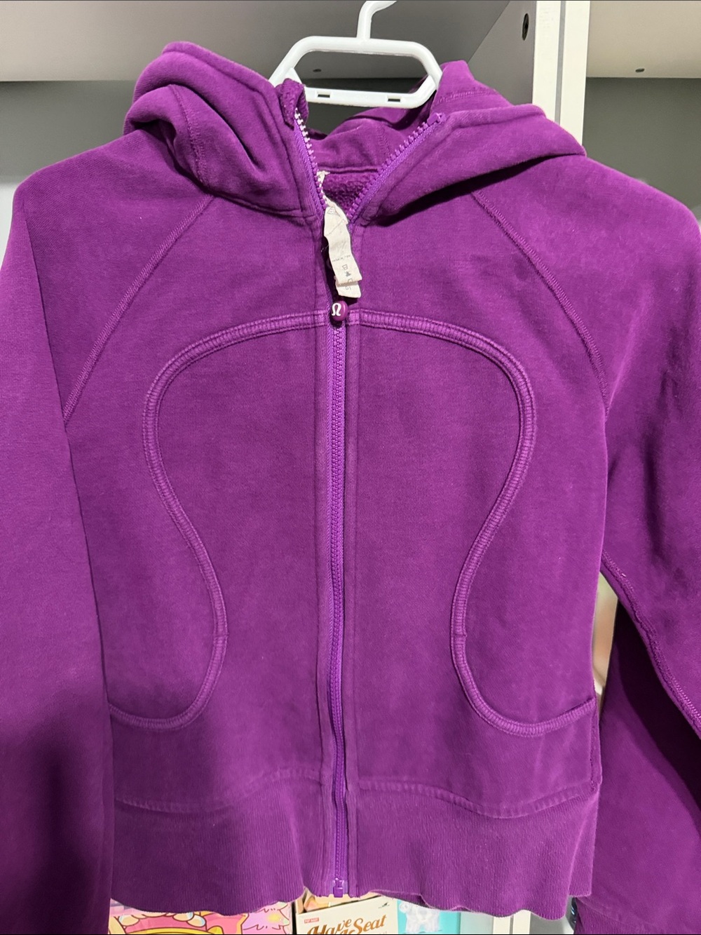 Women Purple Zip-Up Hoodie